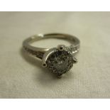 Fine 18ct white gold diamond set ring