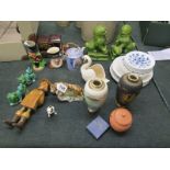 Collectables to include dogs of Foo & Thornton's money box