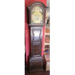 Grandfather clock with brass face - Fantastic chimes!