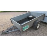 Galvanised trailer with spare wheel and working electrics - Interior measurements 182cm x 122cm