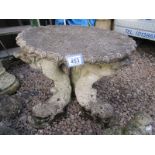 Stone garden dolphin table