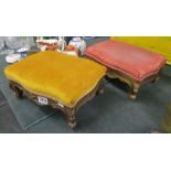 2 gilded footstools