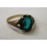 Gold stone set ring