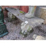 Stone pedestal bench A/F