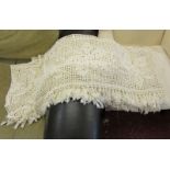 Hand crocheted double bed throw
