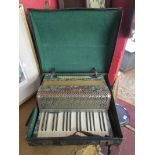 Cased accordion by Alvari