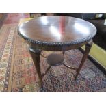 Mahogany pie-crust 2 tier occasional table