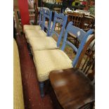 4 painted dining chairs