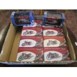 Collection of diecast motorcycles new in boxes