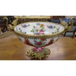 French ormolu mounted pedestal bowl