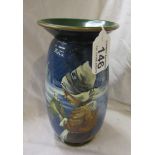 Minton's baluster vase signed R Dean - H: 22cm