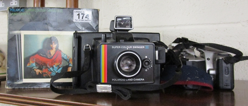 Collection of cameras to include boxed Polaroid