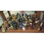 Collection of figurines to include Bosons possum