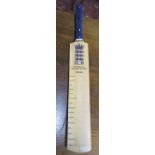 Signed cricket bat - England team - Test tour 2007