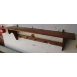 Mahogany coat rack shelf