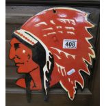 Good quality reproduction enamel sign - Indian motorcycles - 30cm x 25cm