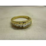 18ct gold 9 stone diamond ring