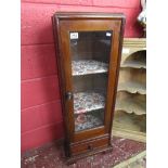 Small mahogany display cabinet - H: 109cm