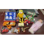 Collection of vintage toys to include Armand Marseille doll A/F