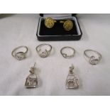 Collection of equestrian jewellery to include mostly silver