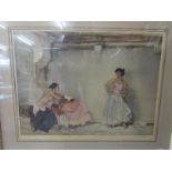 Signed William Russel Flint print - Pencil signature bottom right - Image size 62.5cm x 49cm