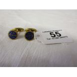 Pair of enamel cufflinks