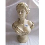 Reproduction lady bust - H: 42cm