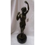 Bronze - Saucy Art Deco Lady - H: 44cm