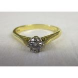 18ct gold diamond solitaire ring (.33cts)