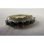 Gold sapphire & diamond ring