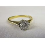 18ct gold ½ct diamond solitaire ring