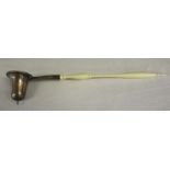 Ivory handled candle snuffer marked sterling silver