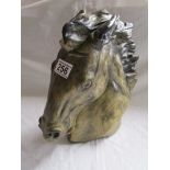 Ceramic horses head - H: 34cm