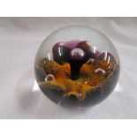 L/E signed Caithness paperweight - Sunflower - 272 of 500