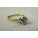 18ct gold solitaire diamond ring