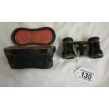 Opera glasses and case