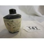 Signed Japnese erotic horn & bone snuff bottle