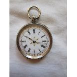 Antique silver fob watch - Working