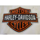 Good quality reproduction enamel sign - Harley Davidson Motorcycles - L: 15cm