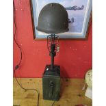 Upcycled military lamp - H: 82cm