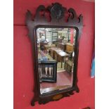 Georgian bevelled glass mirror - 91cm x 53cm