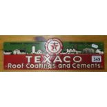 Reproduction enamel Texaco sign - 40.5cm x 12.5cm