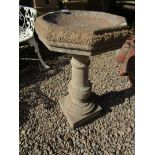 Stone bird bath