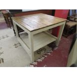 Rustic kitchen island - H: 81cm W: 96cm D: 95cm