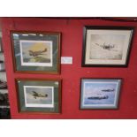 4 WWII aircraft prints