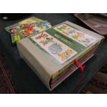 Set of 4 Walt Disney books in original case & 2 Rupert annuals