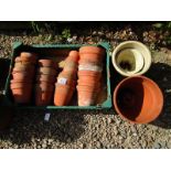 Collection of terracotta plant pots to include Sankey Bulwell