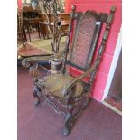 Cromwellian style armchair