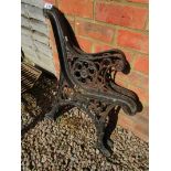 2 cast iron bench ends