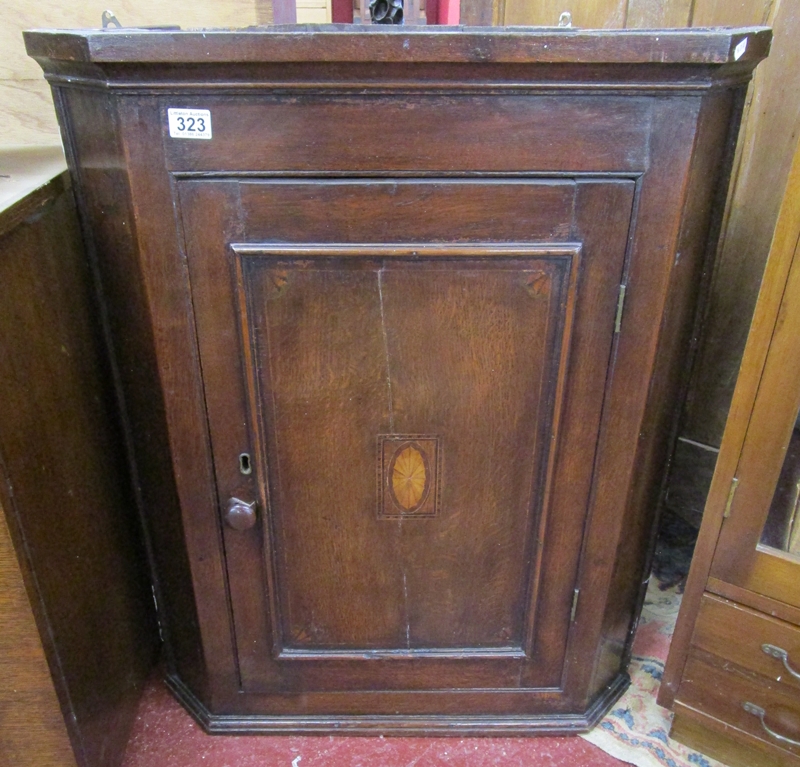 Georgian oak corner cupboard